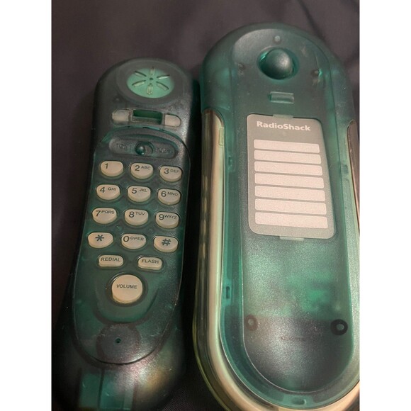 Vintage Radio Shack See-Through Green Telephone Fashion Phone 43-3227 Tested - Picture 3 of 5